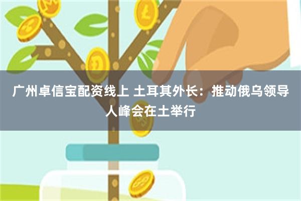 广州卓信宝配资线上 土耳其外长：推动俄乌领导人峰会在土举行